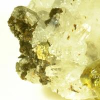Hubeite & Pyrite & Chalcopyrite & Inesite