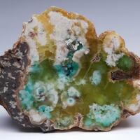 Volborthite & Copper & Prehnite & Chrysocolla & Cuprite