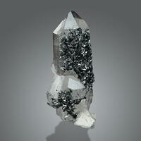 Hematite On Rock Crystal