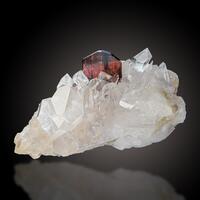 Brookite On Rock Crystal