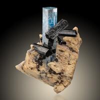 Aquamarine & Schorl