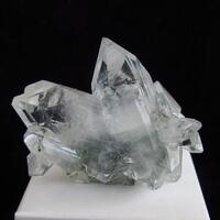 Apophyllite On Quartz With Calcite