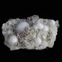 Okenite With Gyrolite & Calcite On Prehnite