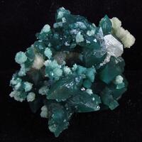 Apophyllite & Calcite On Chalcedony