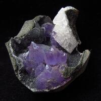 Amethyst On Chalcedony With Baryte