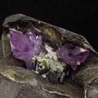 Amethyst On Chalcedony With Chabazite