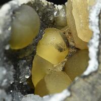 Fluorite & Calcite On Quartz