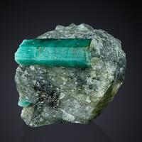 Emerald On Orthoclase