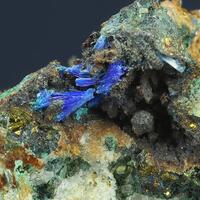 Linarite Quartz Chalcopyrite & Brochantite