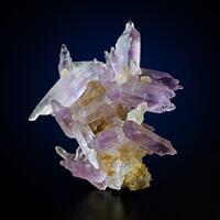 Quartz Var Amethyst On Calcite