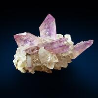 Amethyst On Calcite