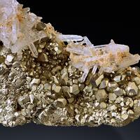 Pyrite With Rock Crystal