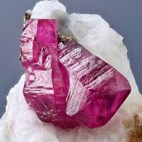 Ruby On Calcite With Pyrite