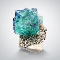 Fluorite On Microcline