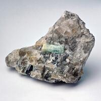 Beryl Var Aquamarine In Quartz