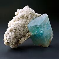 Aquamarine On Microcline