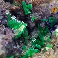 Zeunerite On Fluorite