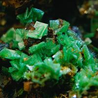 Zeunerite On Fluorite