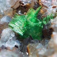 Torbernite On Quartz