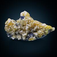 Fluorite & Galena With Rock Crystal Calcite