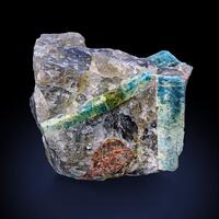 Heliodor & Aquamarine In Quartz