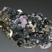 Bournonite Rhodochrosite Pyrite & Quartz