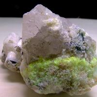 Autunite With Schorl & Quartz