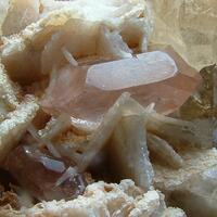 Morganite With Cleavelandite & Quartz