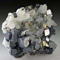 Galena Pyrite Chalcopyrite & Quartz