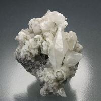 Manganoan Calcite On Quartz