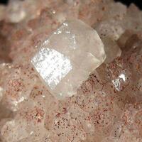 Calcite On Quartz With Hematite