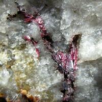 Erythrite On Quartz