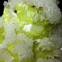 Native Sulphur With Aragonite