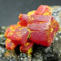 Realgar & Seligmannite On Galena With Sphalerite