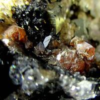 Hubeite Delafossite Pyrite & Apophyllite On Fluorite