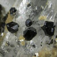 Cassiterite Arsenopyrite & Muscovite On Rock Crystal