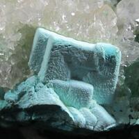 Plancheite Psm Calcite Shattuckite Malachite & Quartz
