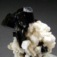 Schorl On Albite