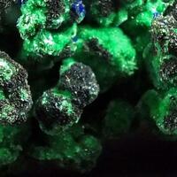 Azurite On Malachite