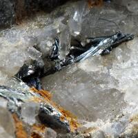 Stibnite On Quartz