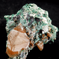 Cuprite Calcite & Malachite