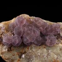 Limonite Psm Siderite On Fluorite On Quartz