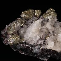 Baryte & Calcite On Hematite With Pyrite