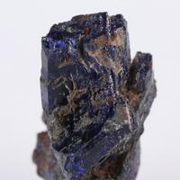 Azurite On Chalcocite