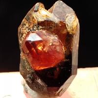 Spessartine With Smoky Quartz