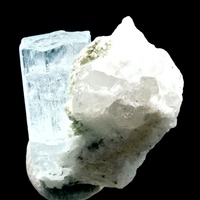 Beryl Var Aquamarine With Feldspar Group