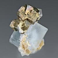 Pyrite On Fluorite