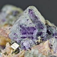 Rhodochrosite Fluorite Pyrite