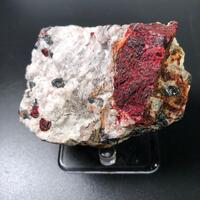 Zincite With Franklinite & Calcite