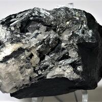 Stibnite With Baryte & Quartz